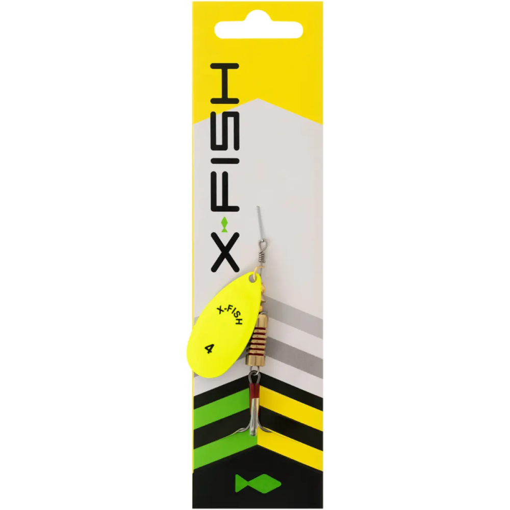 Блешня X-Fish Stark №4 9.5g Nikel UV lime (1917.07.40) Тип блешні