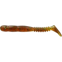 Набір силіконових приманок REINS Rockvibe Shad 4" 565 Motor Oil Green Flake 12 шт (4571370256299)