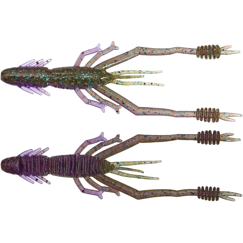 Набор силиконовых приманок REINS Ring Shrimp 4" 6шт 060 Onga River Moneybait (4571415615296)