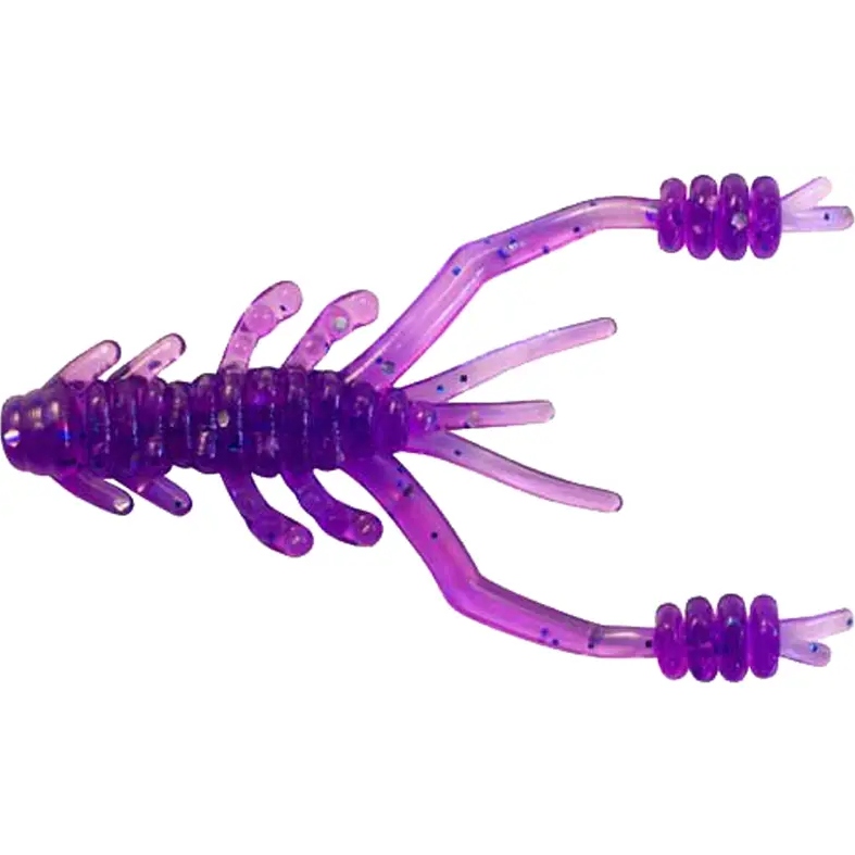 Набір силіконових приманок REINS Ring Shrimp 50 мм 567 Lilac Silver & Blue Flake 12 шт (4571370208304)