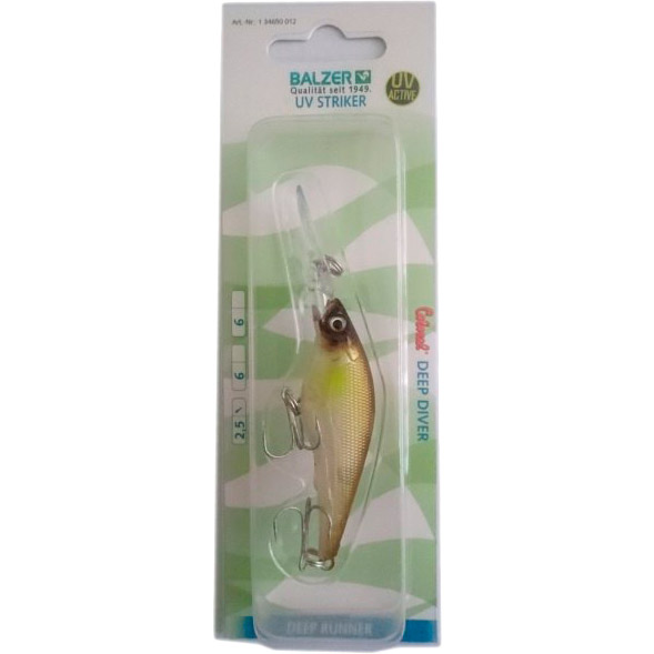 

Воблер Balzer Colonel UV Striker Deep Diver FL 60 мм 6 г Amber, Воблер Colonel UV Striker Deep