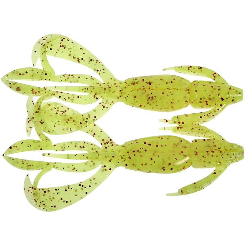 Набір силіконових приманок KEITECH Crazy Flapper 4.4" PAL # 01 Chartreuse Red Flk 6 шт (1551.10.71)