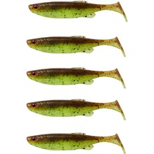 Набір приманок силіконових SAVAGE GEAR Fat Minnow T-Tail 75 мм Chartreuse Pumpkin 5 шт (76986)