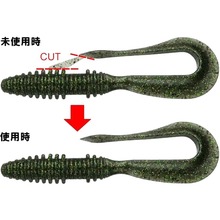 Набір силіконових приманок KEITECH Mad Wag Mini 3.5" PAL # 01 Chartreuse Red Flk 10 шт (1551.07.67)