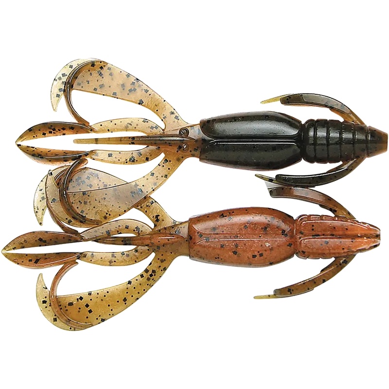 Силікон KEITECH Crazy Flapper 2.4" #438 Green Pumpkin Fire 10 шт (1551.14.32)