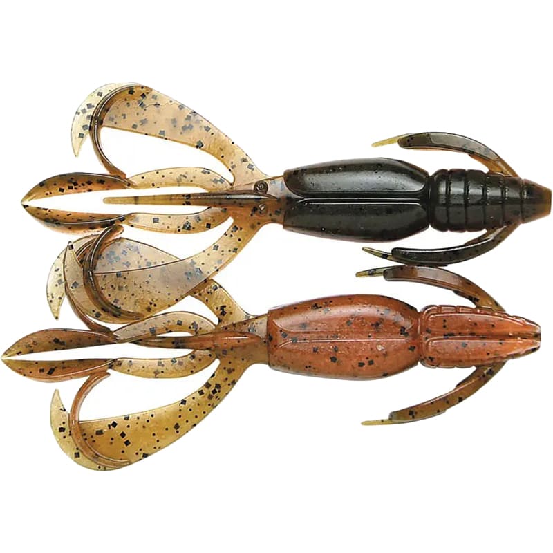 Набір силіконових приманок KEITECH Crazy Flapper 2.8" #438 Green Pumpkin Fire 8 шт (1551.04.33)