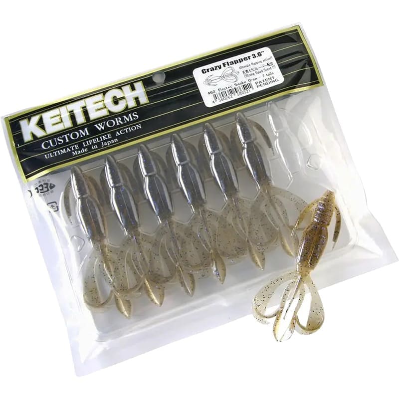 Набір силіконових приманок KEITECH Crazy Flapper 2.8" EA#13 Spicy Mustard/Blue 8 шт (1551.10.48) Тип силіконові приманки