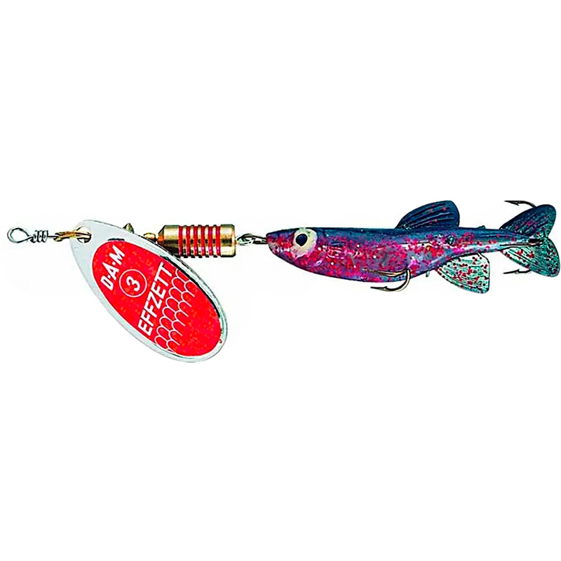 

Блесна-вертушка DAM Effzett Minnow Spinner 7 г Red/Glitter, Блешня-обертова Effzett MINNOW