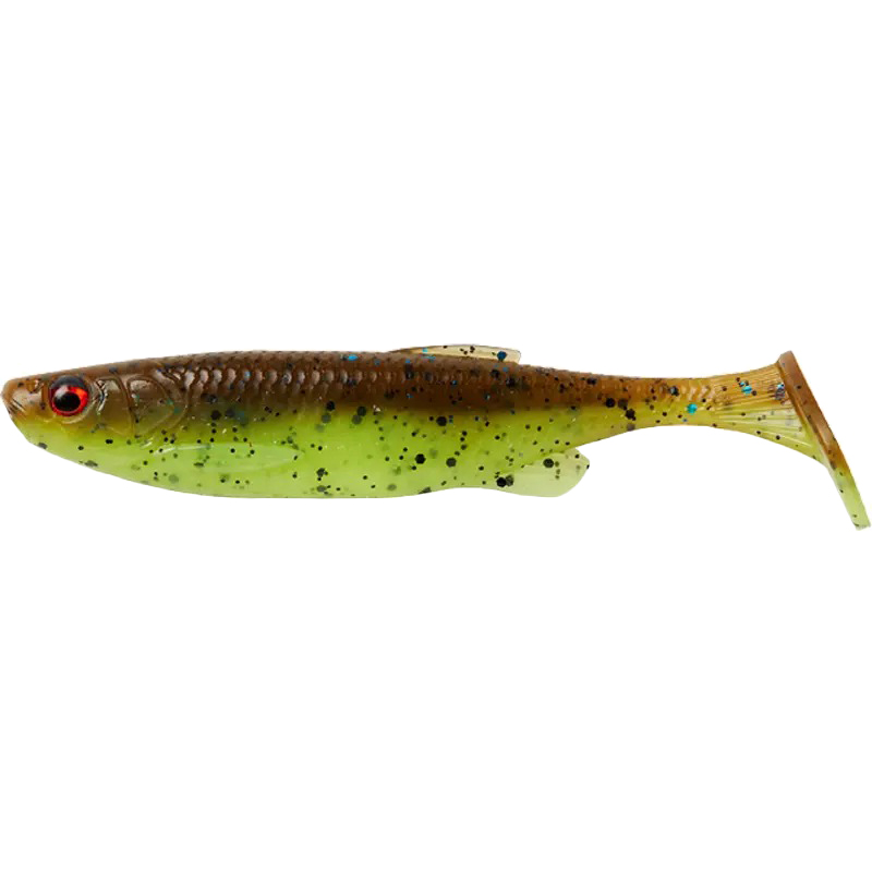 Силікон SAVAGE GEAR Fat Minnow T-Tail 105 мм Chartreuse Pumpkin (76974)