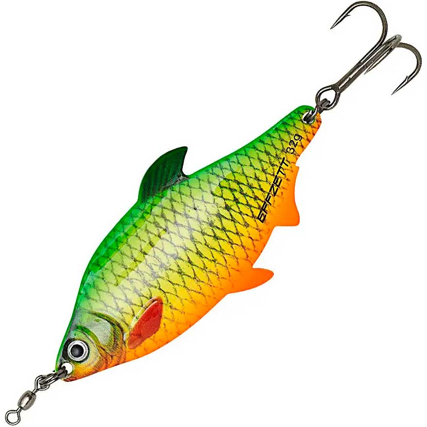 

Блесна-колебалка DAM Effzett Perch Spoon 36гр 9см (fire perch uv), Блешня-коливалка Effzett Perch Spoon