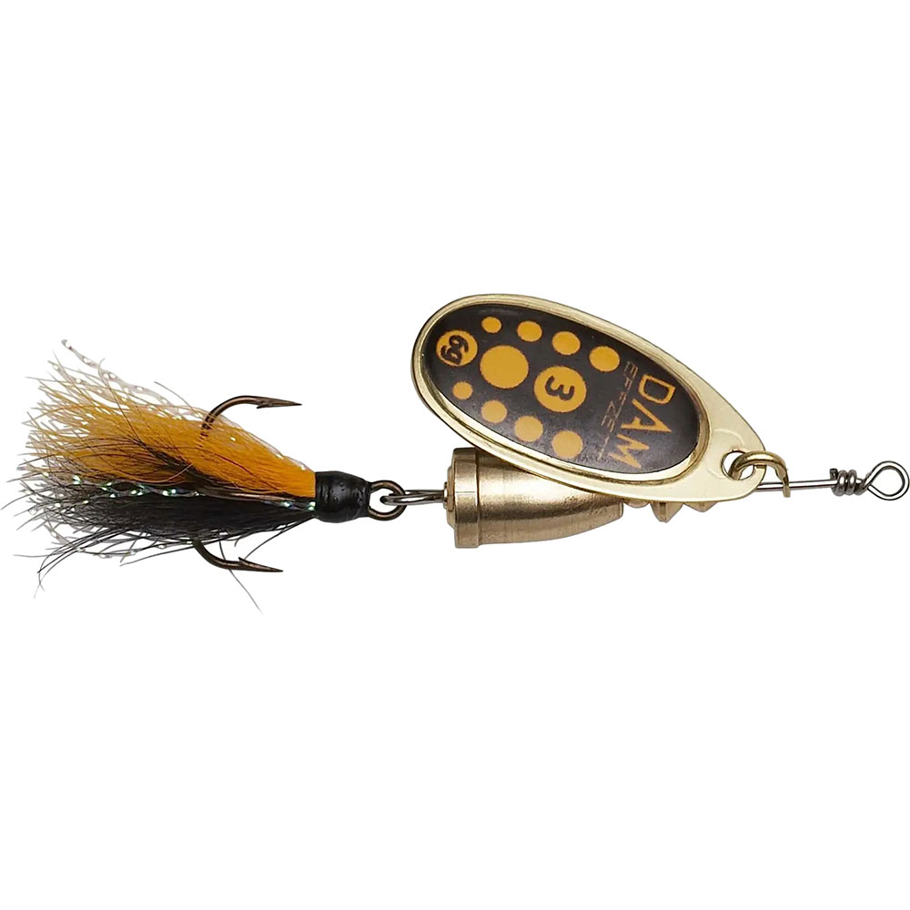 

Блесна-вертушка DAM Effzett Executor Dressed Spinner с бородкой 3 г Blacky (60496), Блешня-обертова Effzett Executor