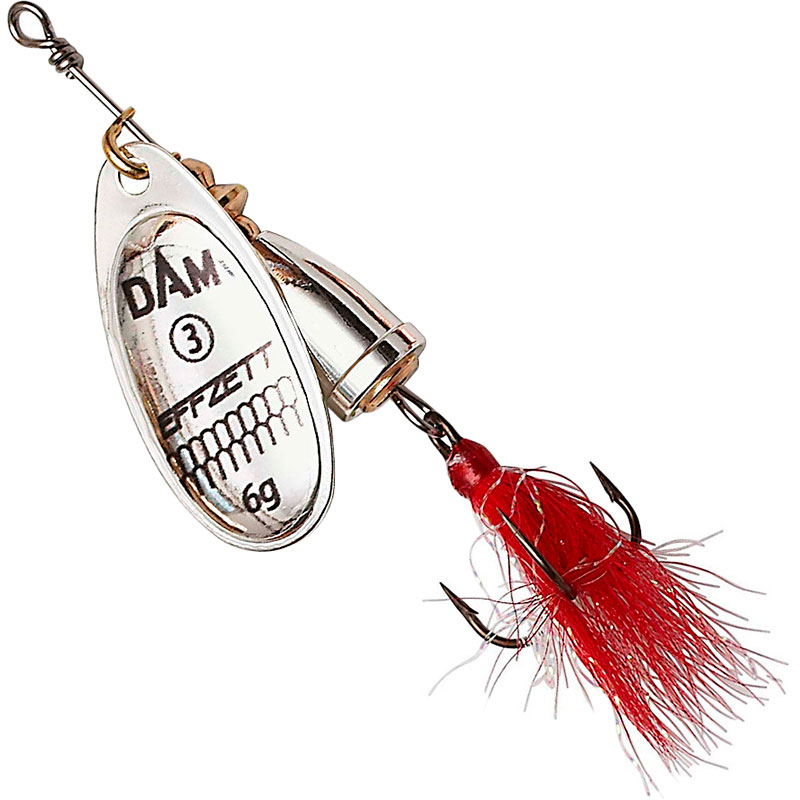 

Блесна-вертушка DAM Effzett Executor Dressed Spinner с бородкой 3 г Silver (60491), Блешня-обертова Effzett Executor
