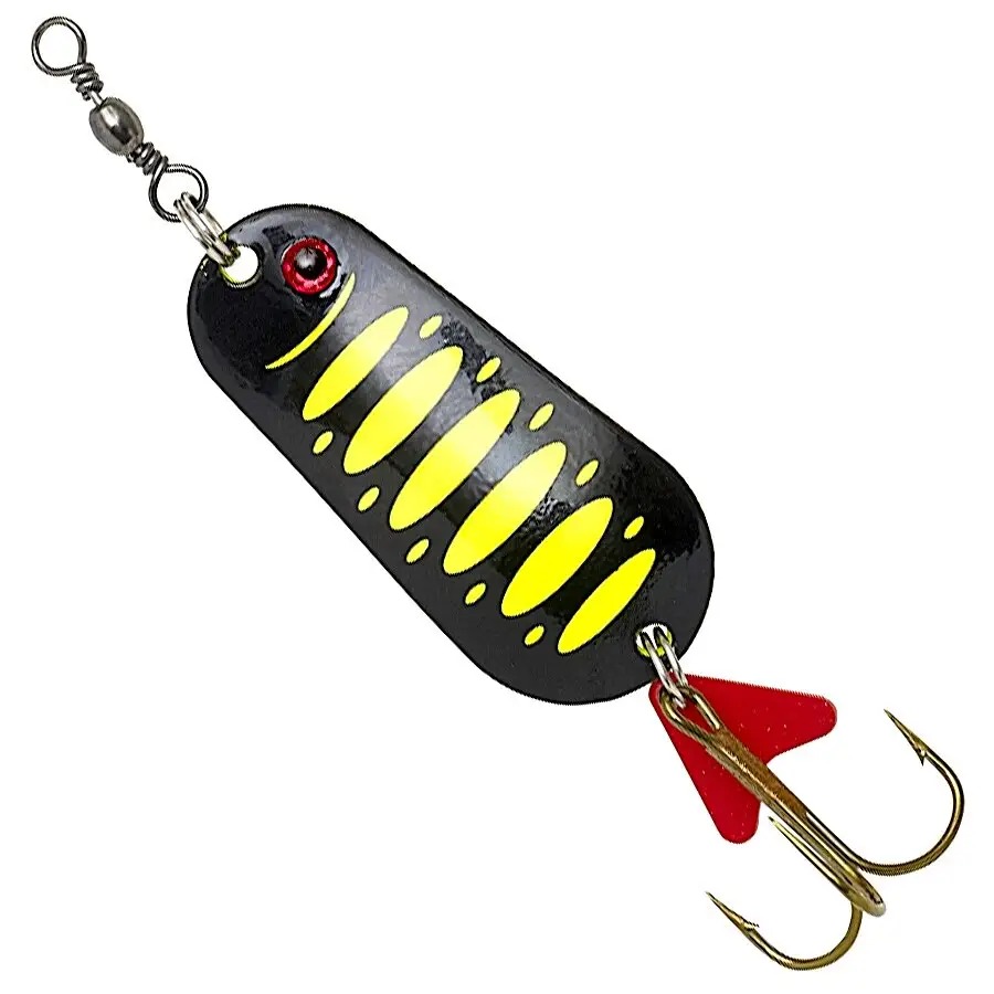 

Блесна-колебалка DAM Effzett Standard 45 г 8 см fluo yellow/black UV (69616), Блешня-коливалка Effzett Standard