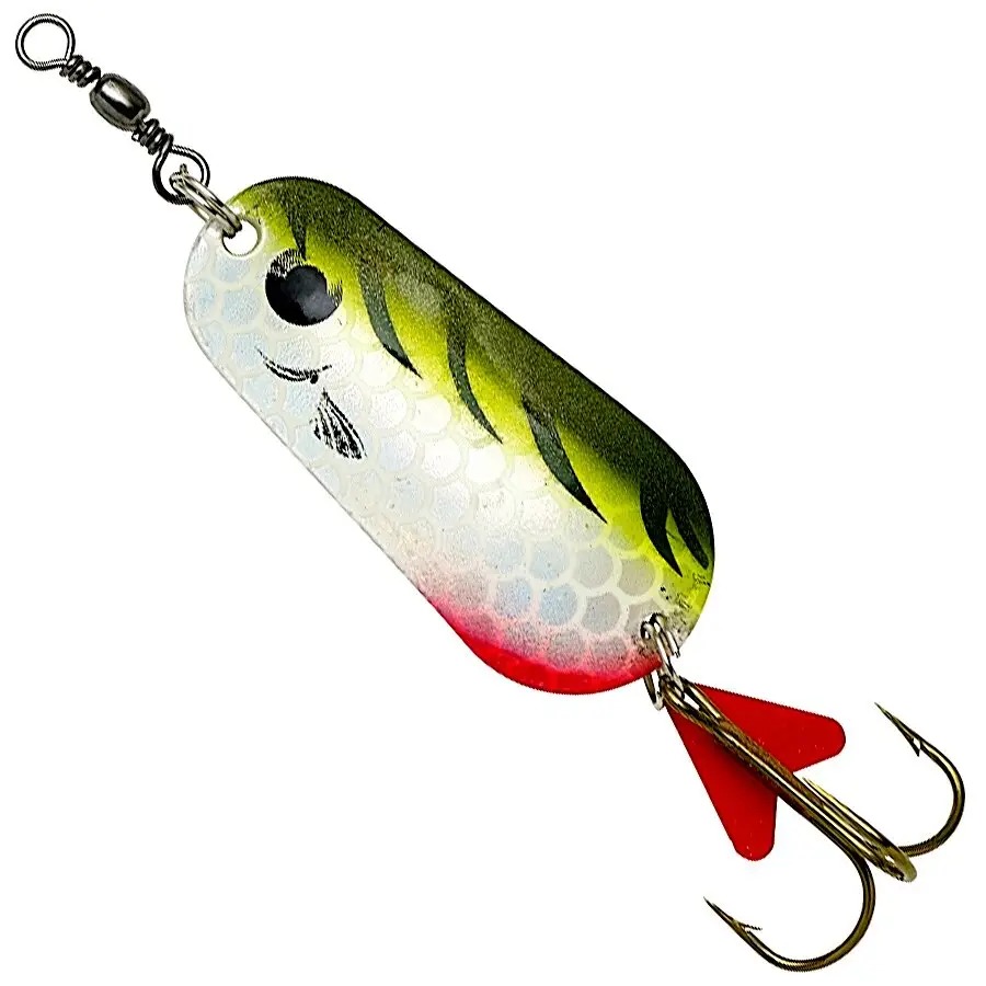 

Блесна-колебалка DAM Effzett Standard 45 г 8 см olive/chartreuse tiger UV (69611), Блешня-коливалка Effzett Standard