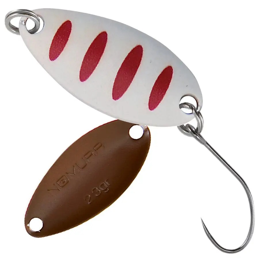 

Блесна-колебалка NOMURA Isei Sue Spoon 2.3 г White Red Stripes (NM46270123), Блешня-коливалка Isei Sue Spoon