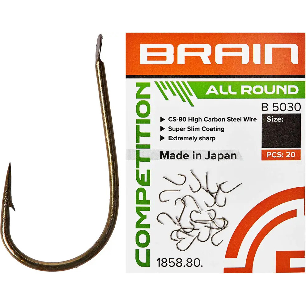Набір гачків BRAIN Гачок All Round B5030 #12 20 шт (1858.80.41)