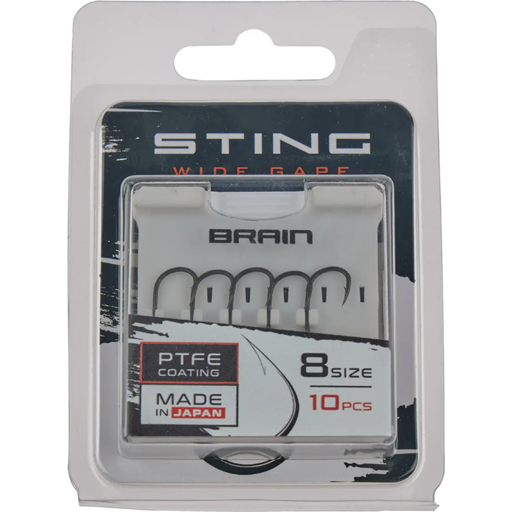 Гачок BRAIN Sting Classic Wide Gape #8 10 шт (1858.80.52) Головка вушко