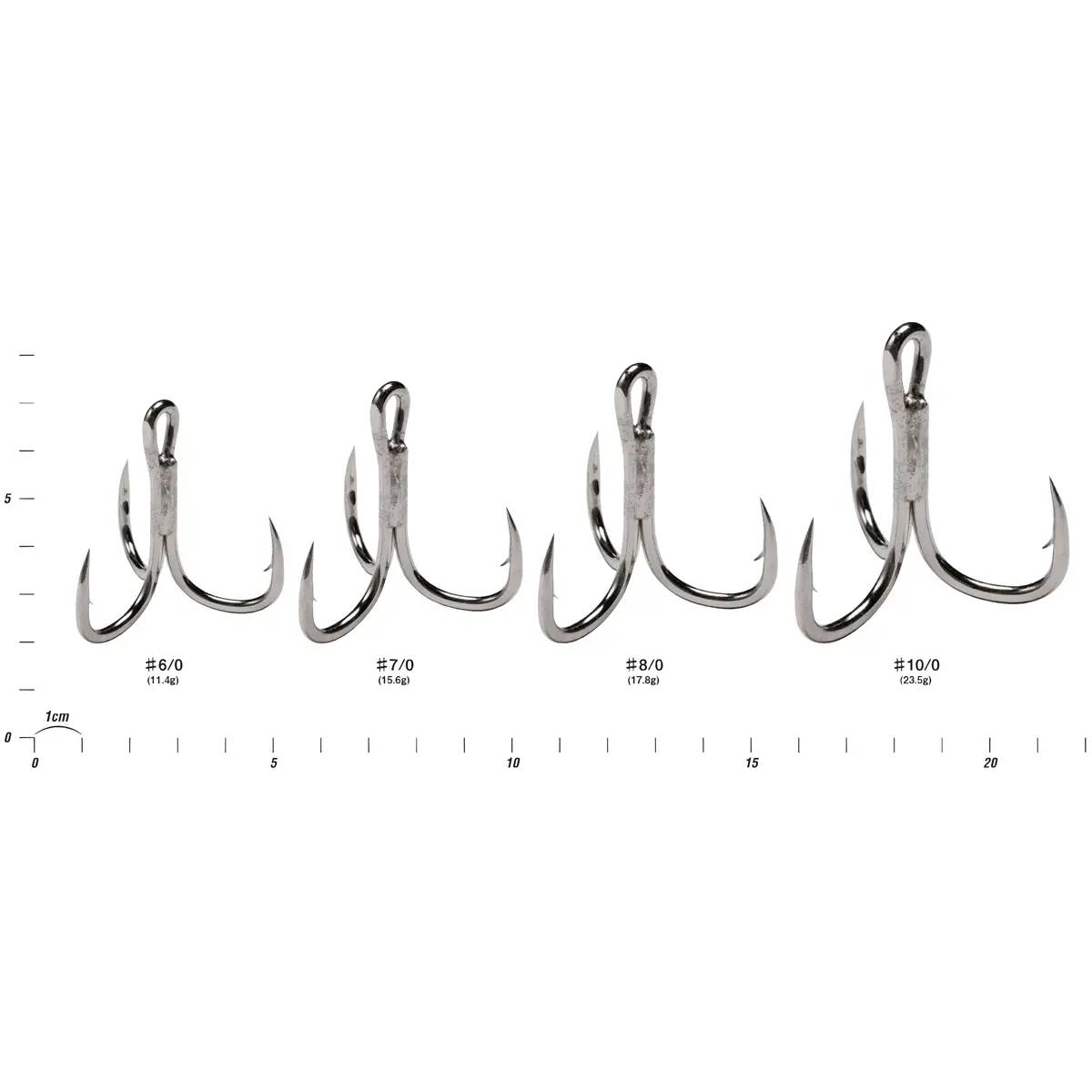 Набор крючков-тройников DECOY Y-S23 Big #6/0 6 шт (4989540310014) Головка ушко