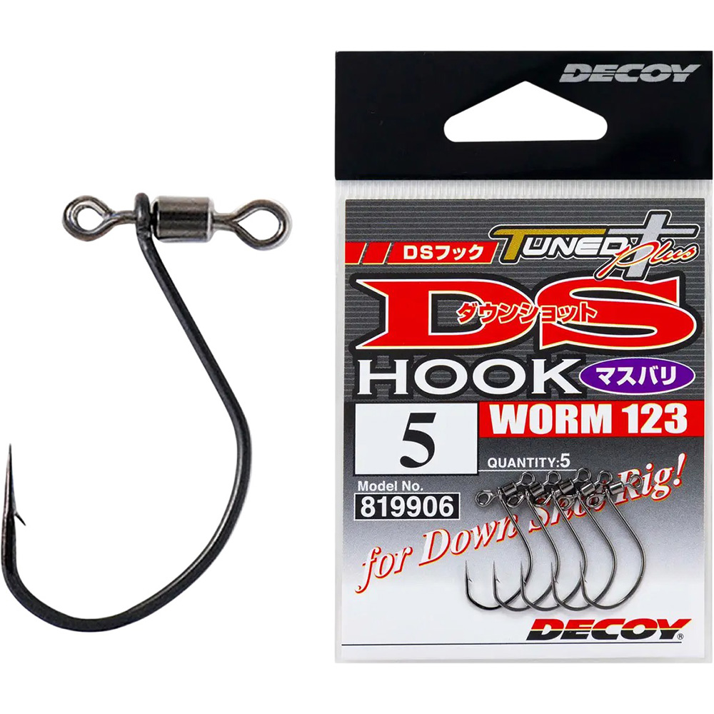 Гачок DECOY Worm123 DS Hook masubari 06 5 шт/уп (4989540819890)