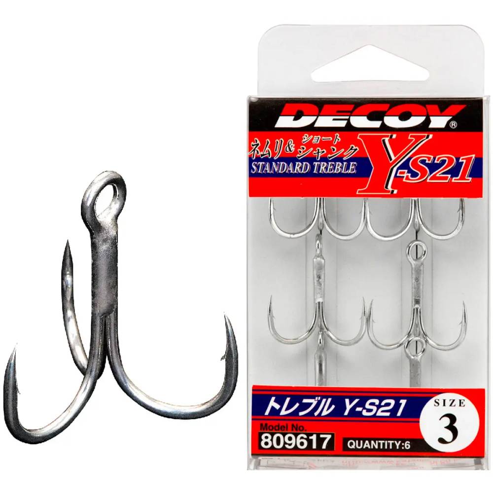 Набір гачків DECOY Y-S21 1/0 4 шт (4989540809624)