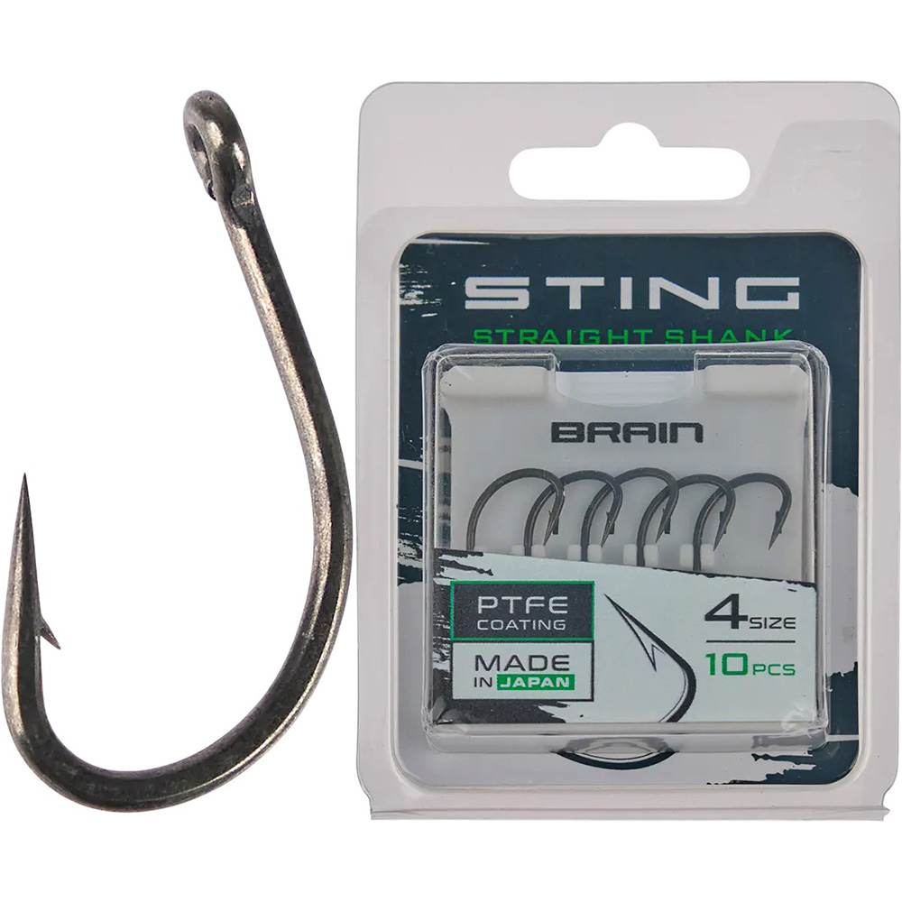 Набір гачків BRAIN Sting Straight Shank #4 10 шт (1858.80.68)