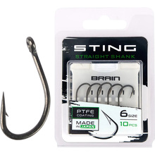 Набір гачків BRAIN Sting Straight Shank #6 10 шт (1858.80.67)