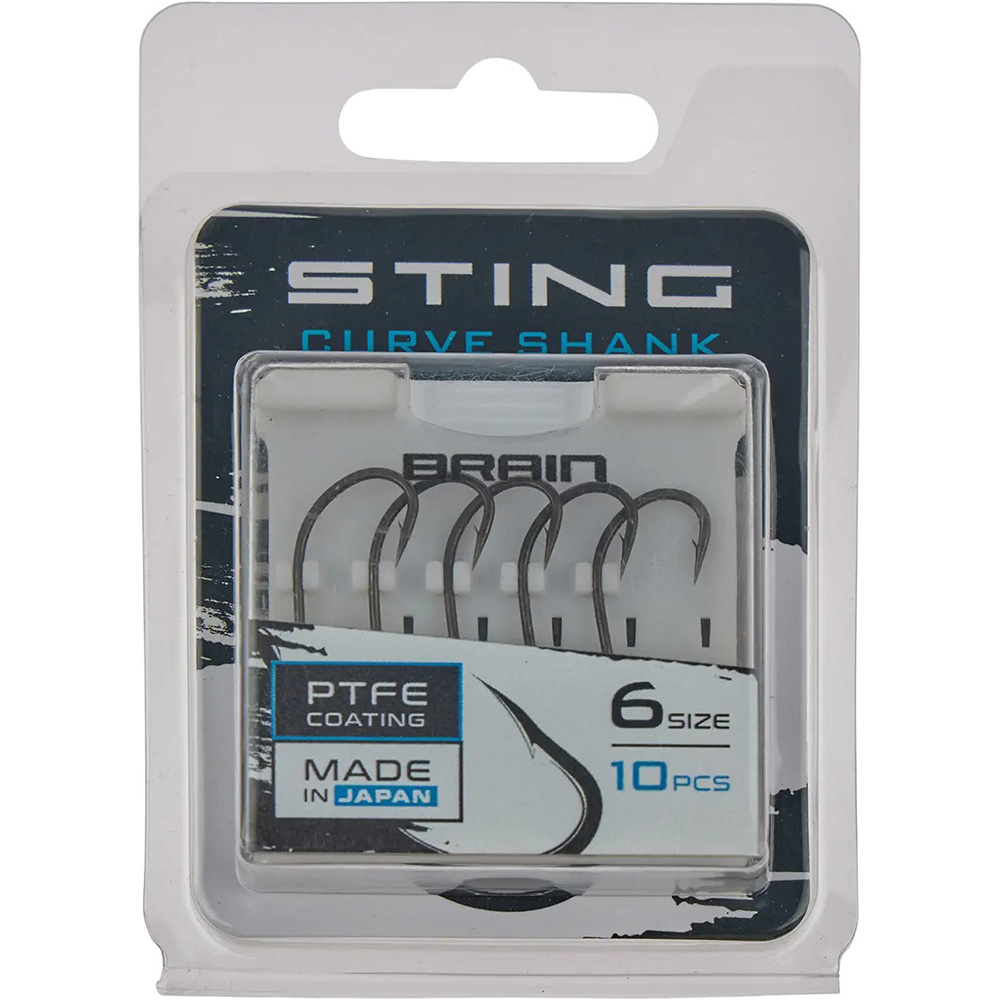 Набір гачків BRAIN Sting Straight Shank #6 10 шт (1858.80.67) Вид одинарні