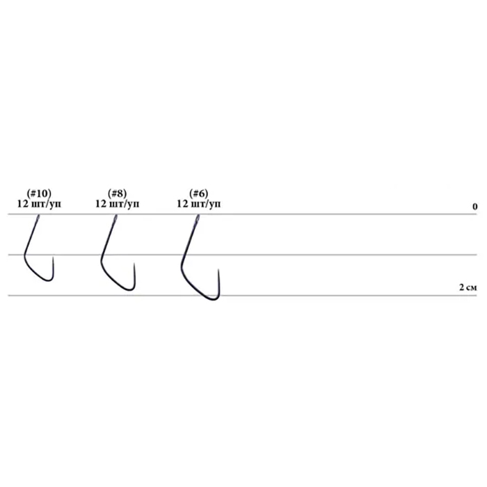Гачок DECOY AH-6 Area Hook VI Spic #08 12 шт (4989540814161) Головка вушко