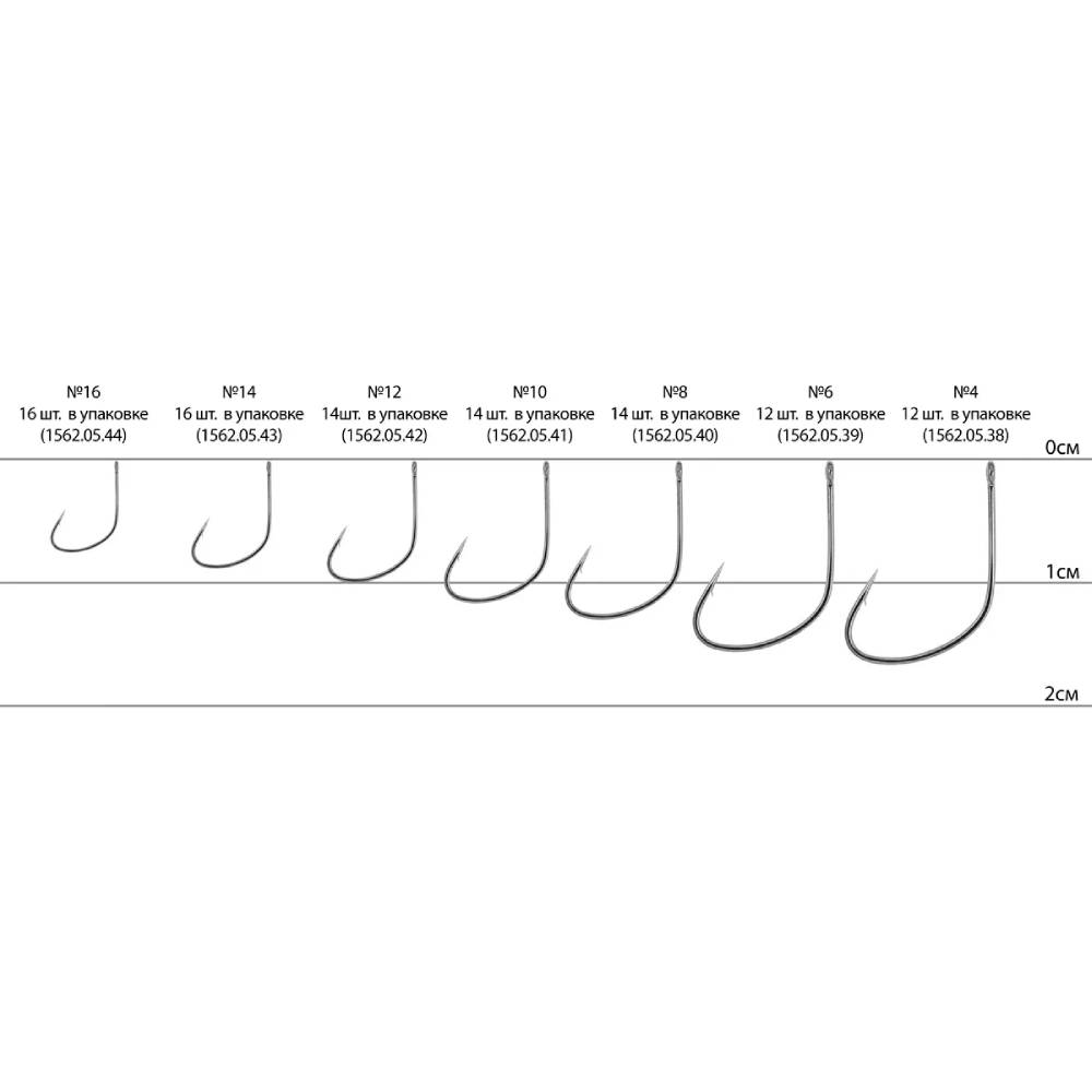 Набор крючков DECOY KR-33 Maggot 16 16 шт (4989540999301) Материал углеродная сталь