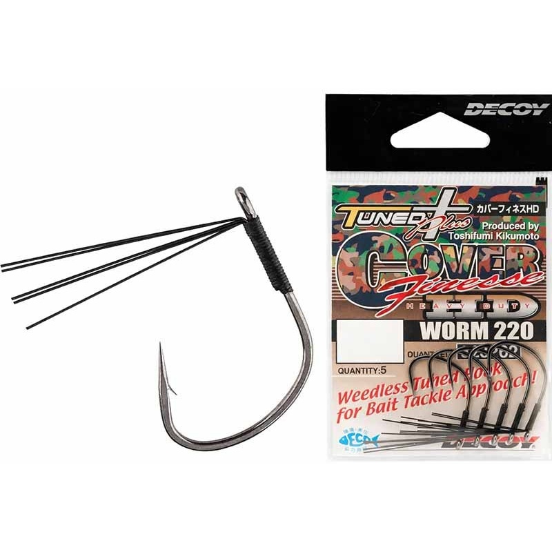 Набор крючков DECOY Worm220 Cover Finesse HD 1/0 5 шт (4989540823279)