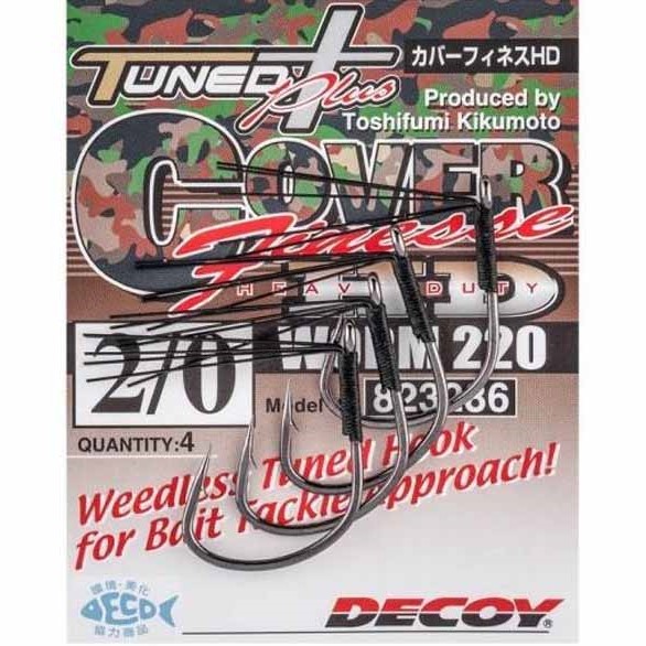Набір гачків DECOY Worm220 Cover Finesse HD 2/0 4 шт (4989540823286) Головка вушко