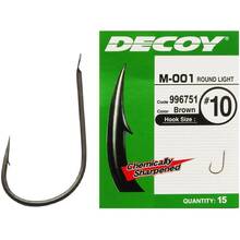 Набор крючков DECOY M-001 Round light 08 15 шт (4989540996768)