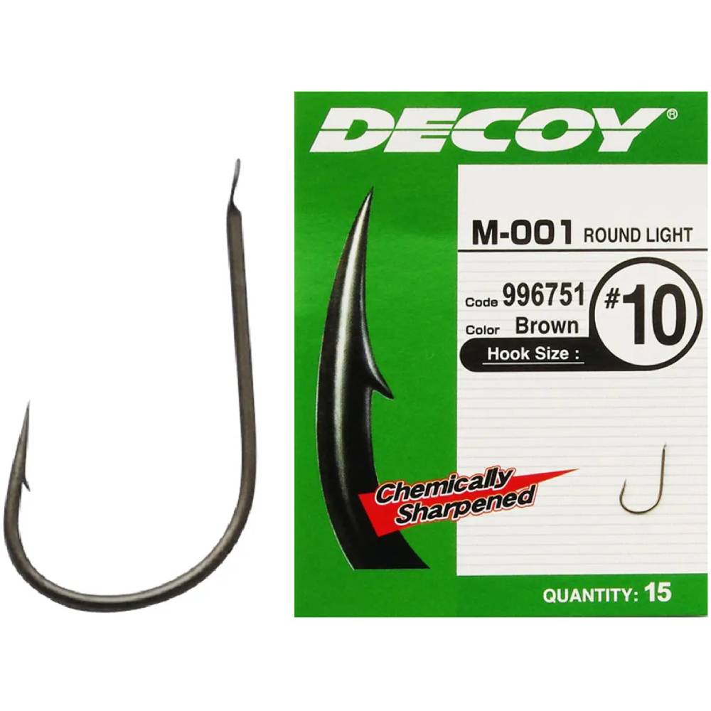 Набор крючков DECOY M-001 Round light 10 15 шт (4989540996751)