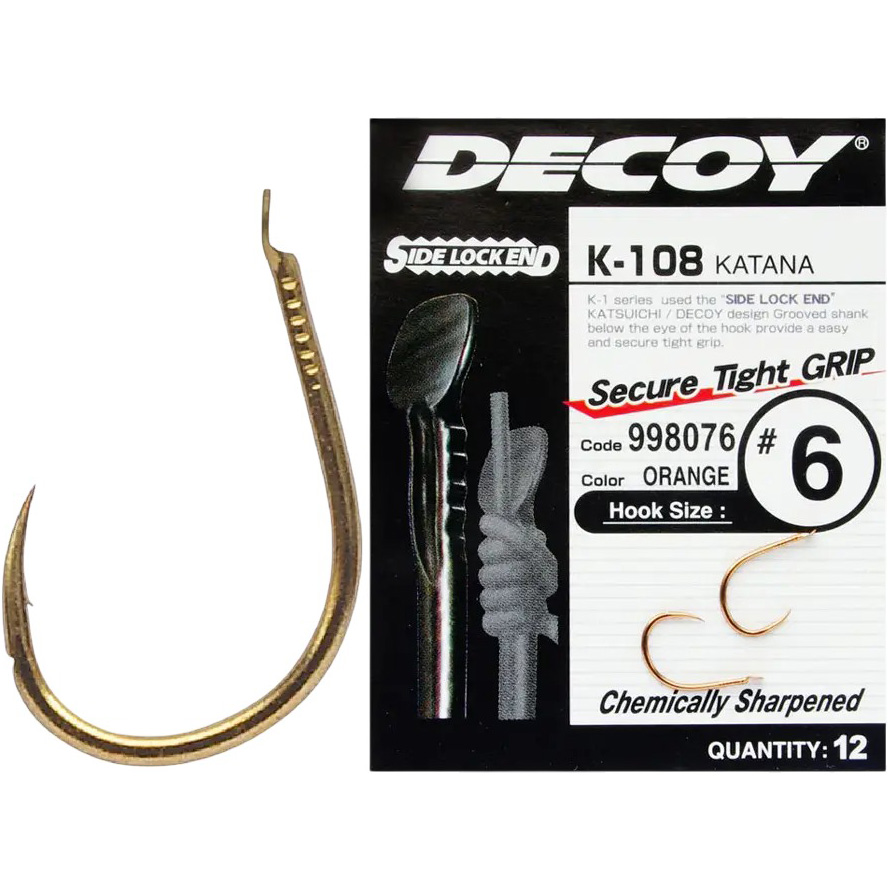 Набор крючков DECOY K-108 Katana 07 12 шт (4989540998069)