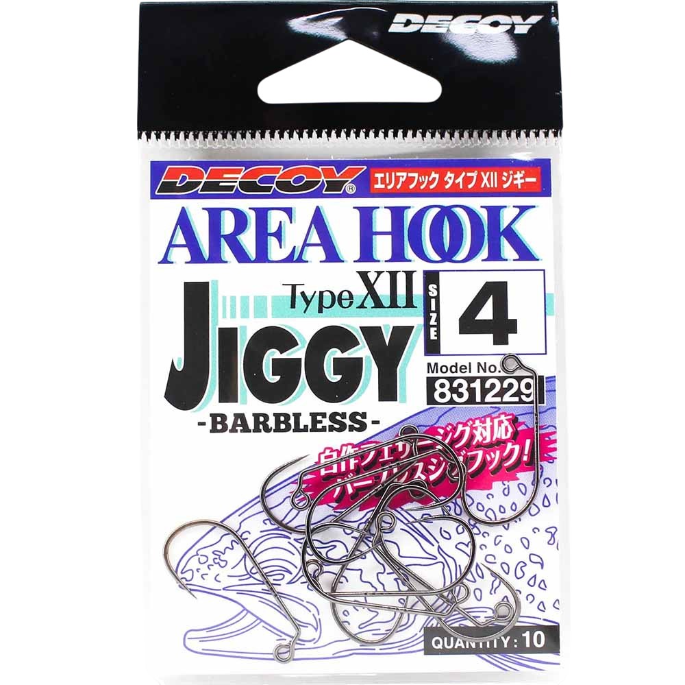 Набір гачків DECOY AH-12 Area Hook Jiggy 04 10 шт (4989540831229)