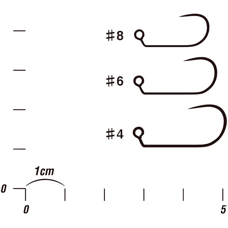 Набір гачків DECOY AH-12 Area Hook Jiggy 04 10 шт (4989540831229) Головка вушко