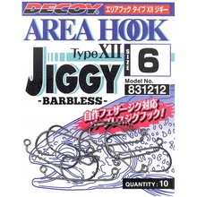 Набір гачків DECOY AH-12 Area Hook Jiggy 06 10 шт (4989540831212)