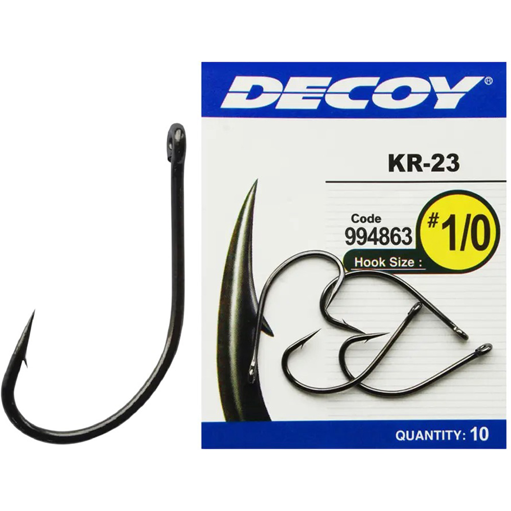 Набір гачків DECOY KR-23 03 12 шт Black Nickeled (4989540994825)