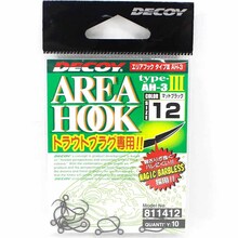 Набор крючков DECOY AH-3 Area Hook III 12 10 шт (4989540811412)
