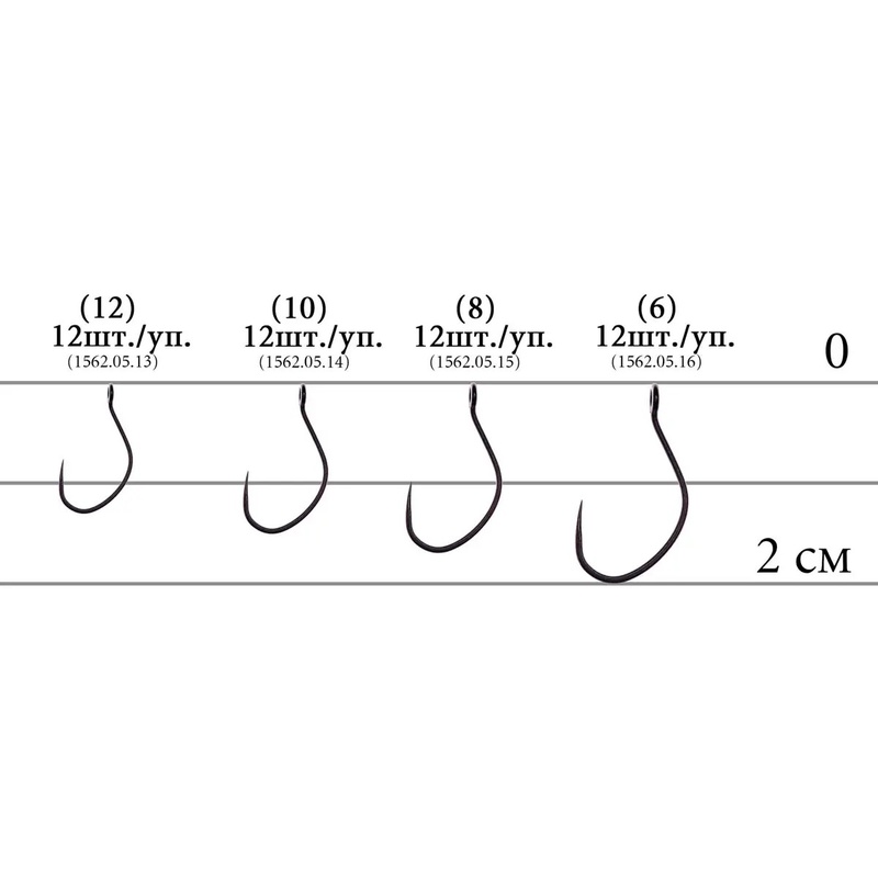Набір гачків DECOY AH-IX Floria 10 12 шт (4989540823095) Матеріал тефлонове покриття