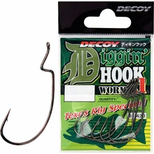 Набір гачків DECOY Worm21 Digging Hook 1/0 7 шт (4989540814413)