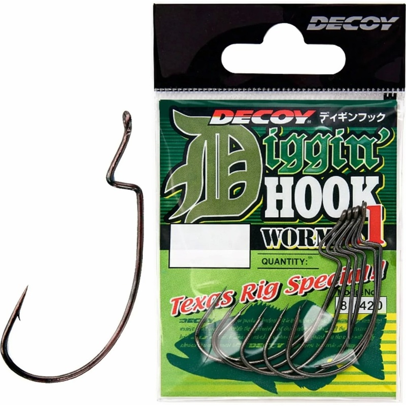 Набір гачків DECOY Worm21 Digging Hook 5/0 4 шт (4989540814451)