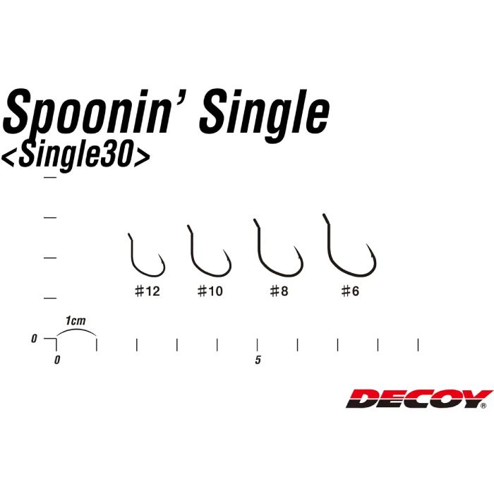 Набір гачків DECOY Single30 12 12 шт (4989540823330) Матеріал високовуглецева сталь