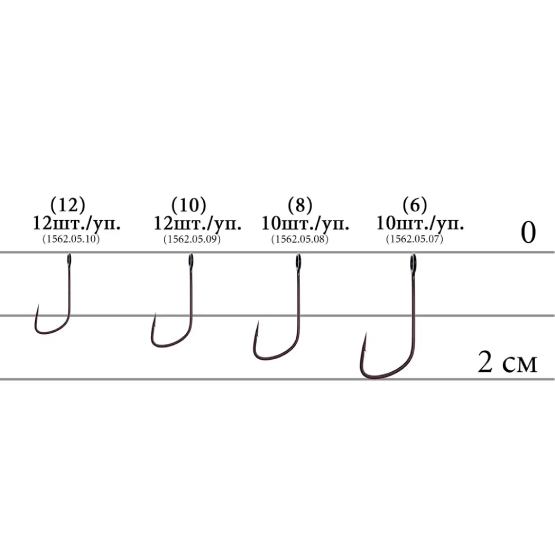 Набір гачків DECOY Single32 02 10 шт (4989540826102) Матеріал високовуглецева сталь