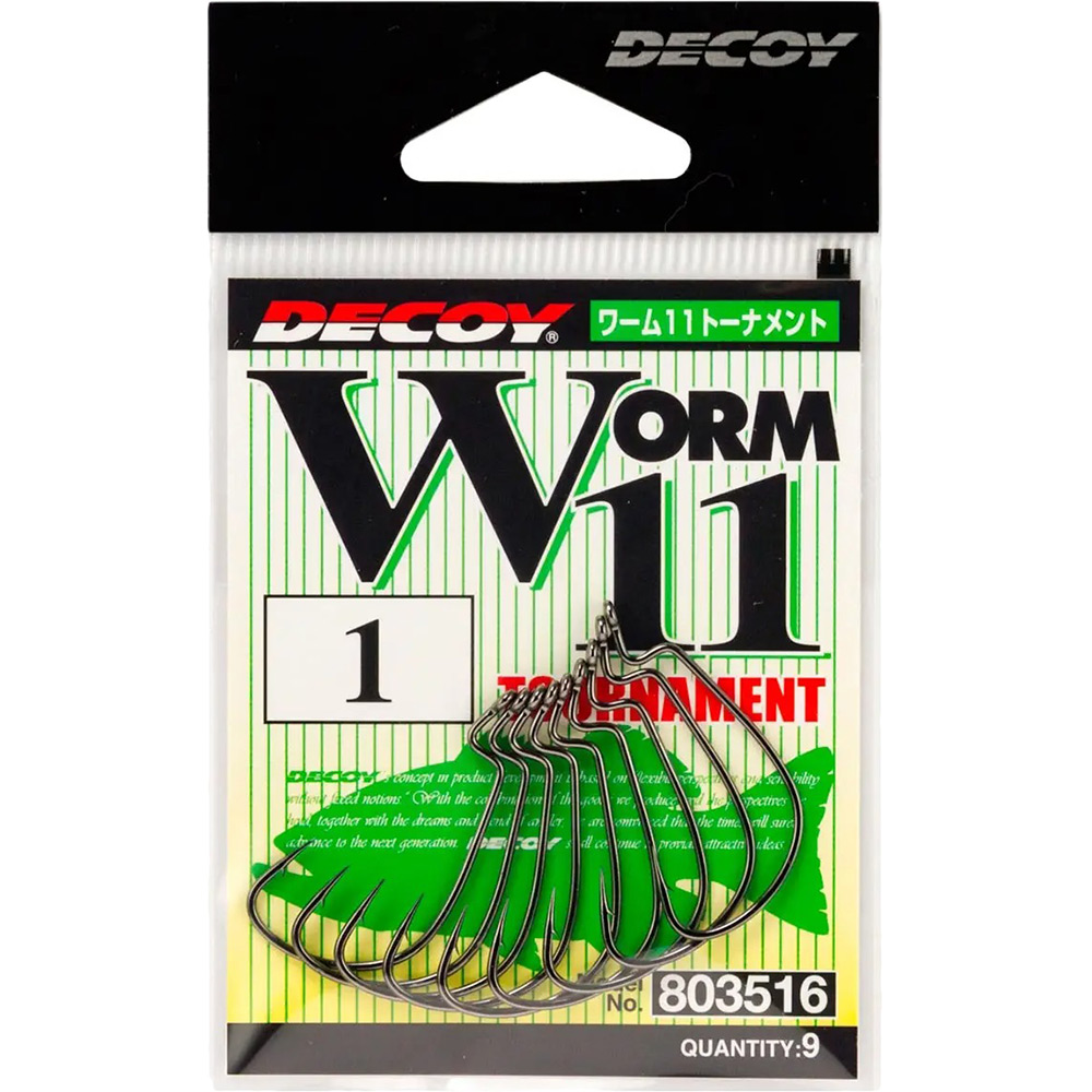 Набір гачків DECOY Worm11 Tournament 01 9 шт/уп (4989540803516)