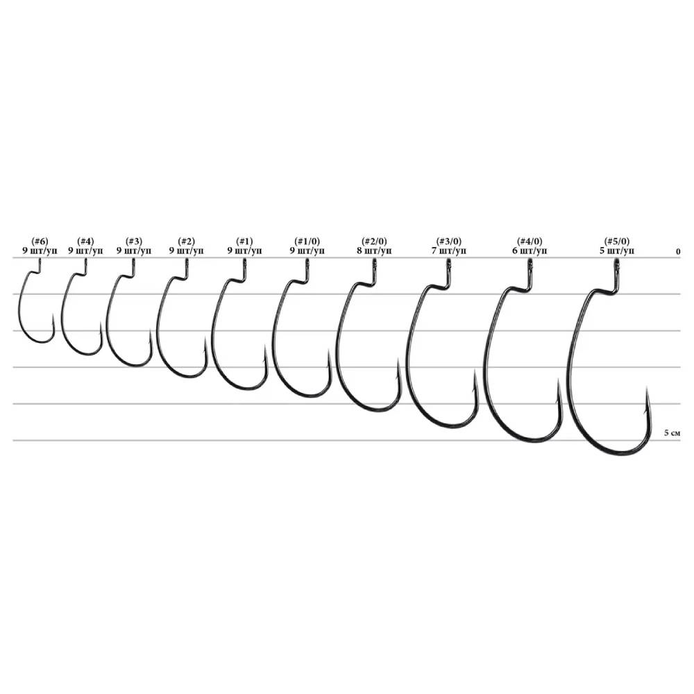 Набор крючков DECOY Worm17 Kg Hook 3/0 7 шт (4989540808047) Головка ушко