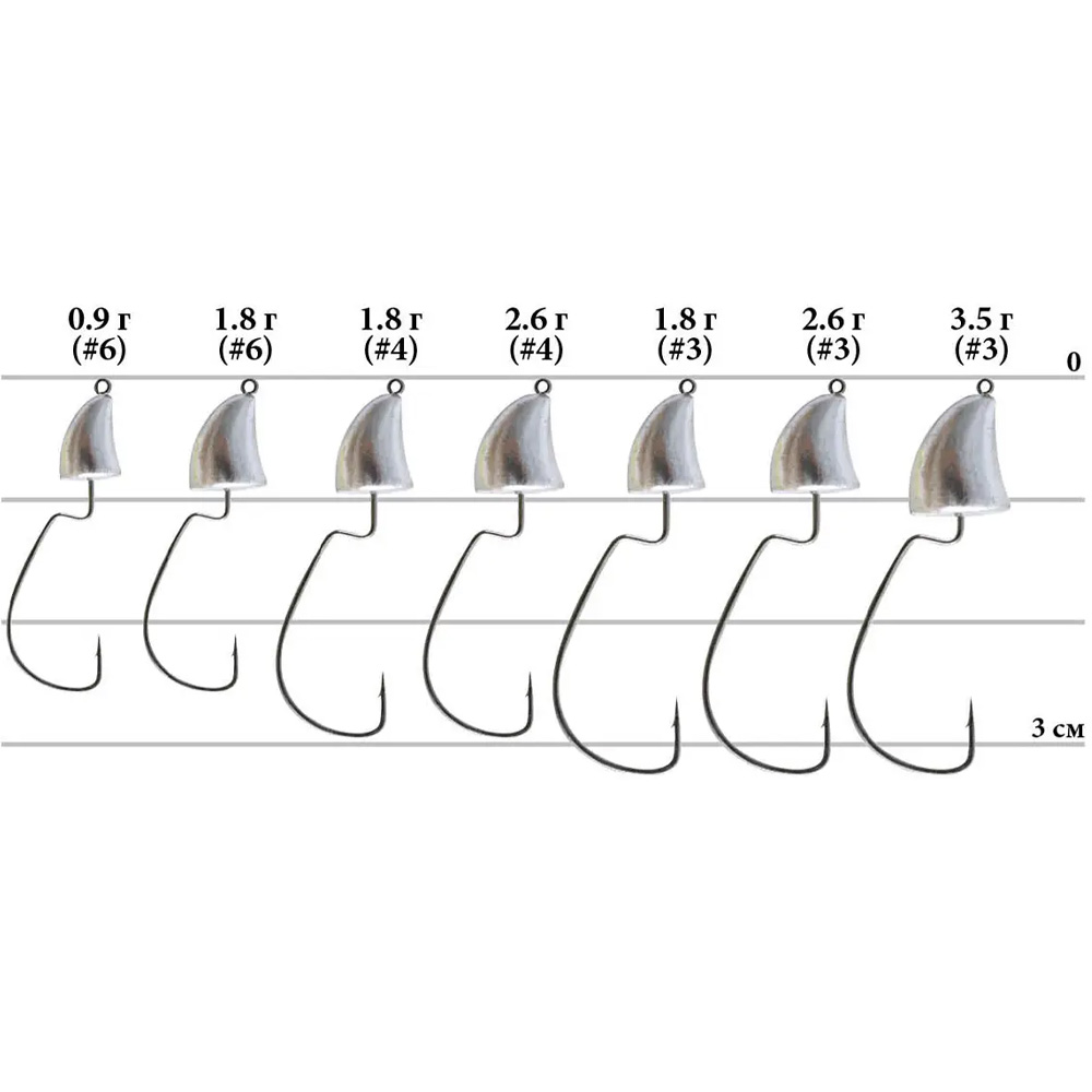 Джиг головка DECOY Violence Jighead SV-38 03, 1.8g 5 шт (4989540806203) Головка джиг-головка