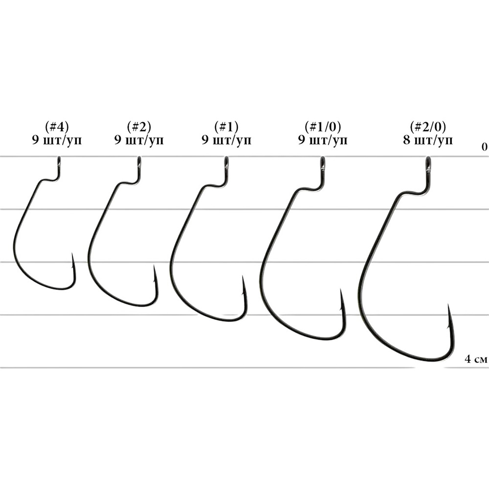 Набір гачків DECOY Worm11 Tournament 1/0 9 шт (4989540803523) Головка вушко
