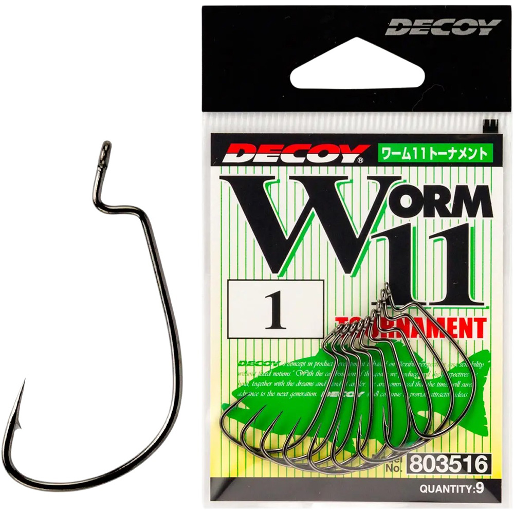 Набір гачків DECOY Worm11 Tournament 04 9 шт (4989540803547)