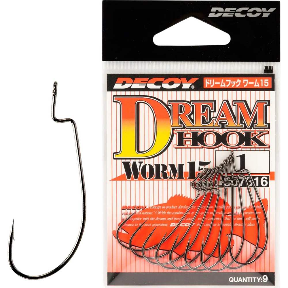 Набір гачків DECOY Worm15 Dream Hook 06 9 шт (4989540807286)
